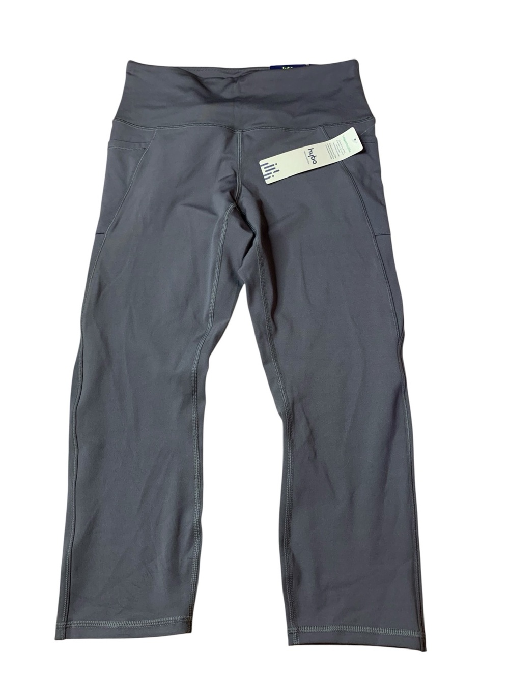 NWT Hyba Reitmans PULSE Capri Leggings with Pockets Grey Medium